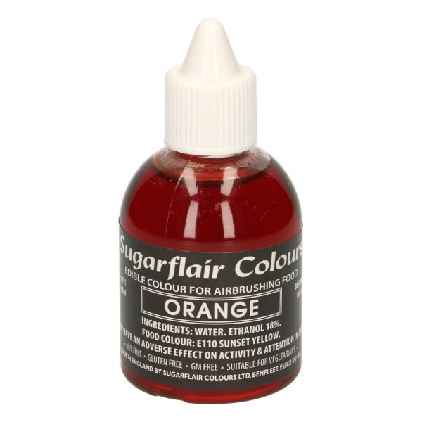 Sugarflair - Colorante per Aerografo Arancione 60 Ml