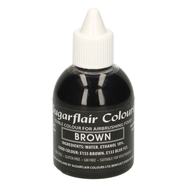 Sugarflair - Colorante per Aerografo Marrone 60 Ml