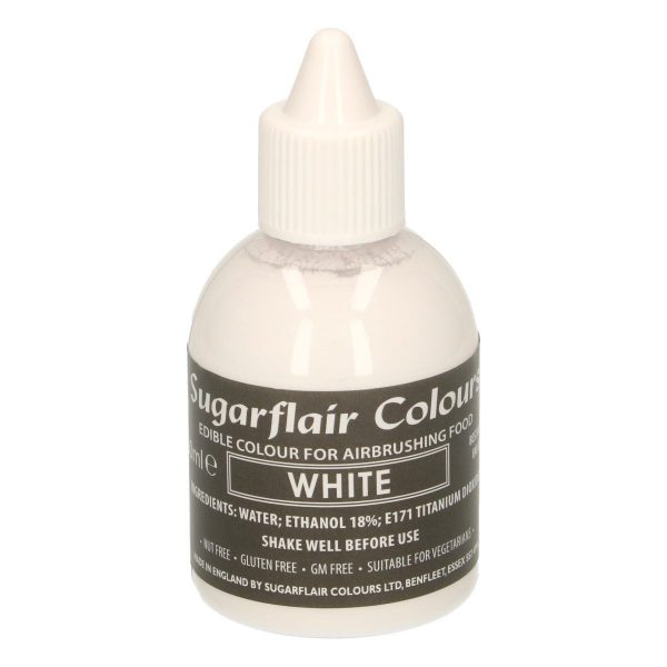 Sugarflair - Colorante per Aerografo Bianco 60 Ml