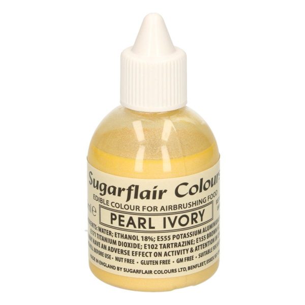 Sugarflair - Colorante per Aerografo Avorio Perlato 60 Ml