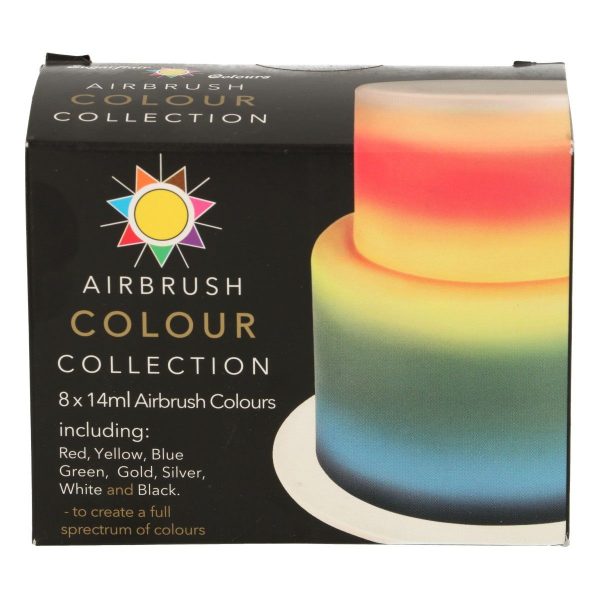 Sugarflair - Colorante per Aerografo Set Colori Assortiti 8 x 14 Ml