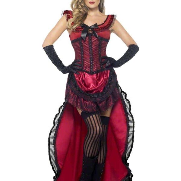 Costume Donna da Saloon Rosso