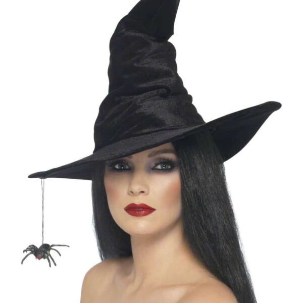 Cappello da Strega Nero con Ragno