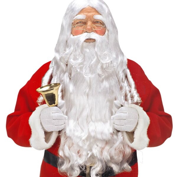 Parrucca e Barba con Boccoli di Babbo Natale